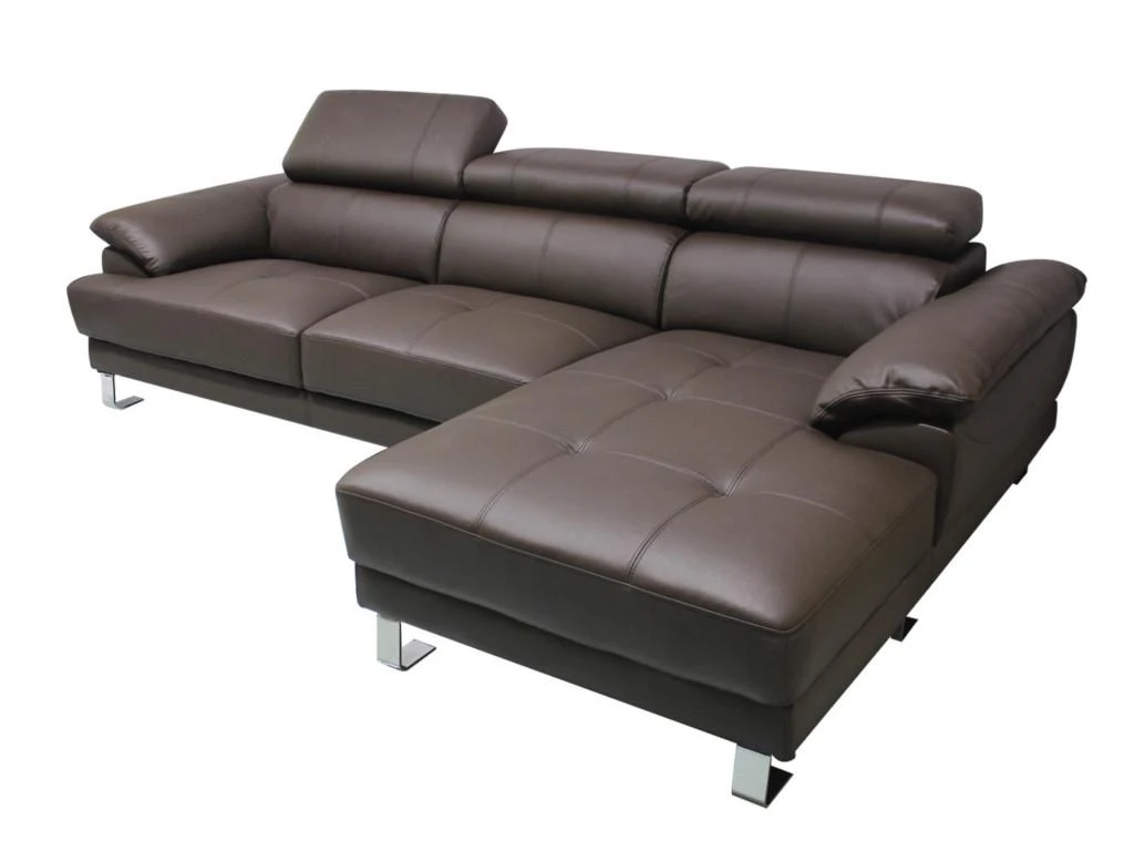 Canapé D'angle Droit En Cuir Premium Marron EXCELSIORA 3 Canapé D'angle Droit En Cuir Premium Marron EXCELSIORA – Image 3