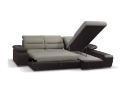 Canapé D'angle Convertible En Tissu Et Simili MIRABEAU - Bicolore Beige/marron - Angle Droit 8 Canapé D'angle Convertible En Tissu Et Simili MIRABEAU - Bicolore Beige/marron - Angle Droit -Canapé Soldes Boutique canape 303641