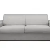 Canapé 4 Places Convertible Express En Tissu CALITO - Gris - Couchage Lattes Larges 160 Cm - Matelas 14 Cm