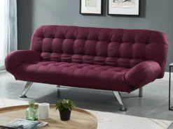 Canapé Convertible Clic-clac En Tissu BERRY - Prune 12 Canapé Convertible Clic-clac En Tissu BERRY - Prune -Canapé Soldes Boutique canape 311325