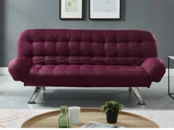 Canapé Convertible Clic-clac En Tissu BERRY - Prune 14 Canapé Convertible Clic-clac En Tissu BERRY - Prune -Canapé Soldes Boutique canape 311329