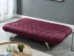 Canapé Convertible Clic-clac En Tissu BERRY - Prune 13 Canapé Convertible Clic-clac En Tissu BERRY - Prune -Canapé Soldes Boutique canape 311331