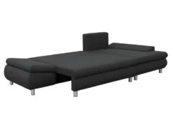 Canapé D'angle Convertible En Tissu FELTON - Anthracite - Angle Droit -Canapé Soldes Boutique canape 314447