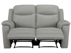 Canapé 2 Places Relax EVASION En Cuir - Gris Clair -Canapé Soldes Boutique canape 318041