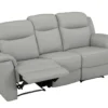 Canapé 3 Places Relax EVASION En Cuir - Gris Clair