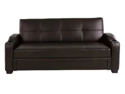 Canapé Convertible Clic Clac En Simili MIRELLA - Marron -Canapé Soldes Boutique canape 321979