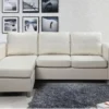 Canapé D'angle Réversible En Simili ACKLEY - Ivoire