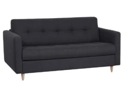 Canapé 3 Places Convertible Express En Tissu GANOA - Anthracite -Canapé Soldes Boutique canape 352271