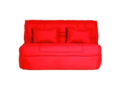 Canapé Convertible BZ ELDORADO II En Microfibre Avec Matelas BULTEX - Rouge