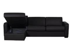 Canapé D'angle Convertible Express En Cuir BEVIS - Noir - Angle Gauche 17 Canapé D'angle Convertible Express En Cuir BEVIS - Noir - Angle Gauche -Canapé Soldes Boutique canape 356181