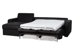 Canapé D'angle Convertible Express En Cuir BEVIS - Noir - Angle Gauche 14 Canapé D'angle Convertible Express En Cuir BEVIS - Noir - Angle Gauche -Canapé Soldes Boutique canape 356201