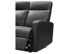 Canapé 2 Places Relax électrique En Cuir ABERDEEN - Noir Et Bande Anthracite 8 Canapé 2 Places Relax électrique En Cuir ABERDEEN - Noir Et Bande Anthracite -Canapé Soldes Boutique canape 366591