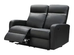 Canapé 2 Places Relax électrique En Cuir ABERDEEN - Noir Et Bande Anthracite 7 Canapé 2 Places Relax électrique En Cuir ABERDEEN - Noir Et Bande Anthracite -Canapé Soldes Boutique canape 366595