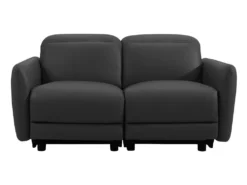 Canapé 2 Places Relax électrique CLEOPHEE En Cuir Supérieur - Noir -Canapé Soldes Boutique canape 366757