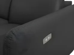 Canapé 2 Places Relax électrique CLEOPHEE En Cuir Supérieur - Noir -Canapé Soldes Boutique canape 366765