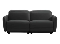 Canapé 3 Places Relax électrique CLEOPHEE En Cuir Supérieur - Noir -Canapé Soldes Boutique canape 366775