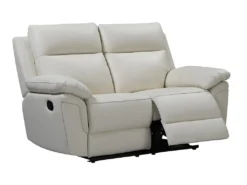 Canapé 2 Places Relax En Cuir De Buffle PAKITA - Ivoire -Canapé Soldes Boutique canape 367501