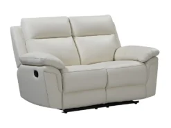 Canapé 2 Places Relax En Cuir De Buffle PAKITA - Ivoire -Canapé Soldes Boutique canape 367503