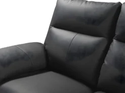 Canapé 2 Places Relax En Cuir De Buffle PAKITA - Noir -Canapé Soldes Boutique canape 367545