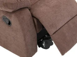 Canapé 3 Places Relax En Tissu TOLZANO - Marron -Canapé Soldes Boutique canape 378923
