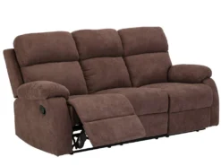Canapé 3 Places Relax En Tissu TOLZANO - Marron -Canapé Soldes Boutique canape 378927