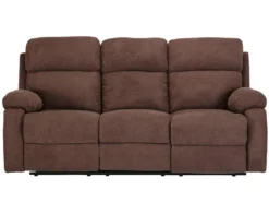 Canapé 3 Places Relax En Tissu TOLZANO - Marron -Canapé Soldes Boutique canape 378931