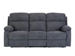 Canapé 3 Places Relax En Tissu TOLZANO - Anthracite -Canapé Soldes Boutique canape 378961