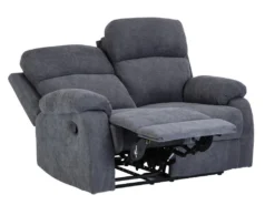 Canapé 2 Places Relax En Tissu TOLZANO - Anthracite -Canapé Soldes Boutique canape 378967