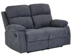 Canapé 2 Places Relax En Tissu TOLZANO - Anthracite -Canapé Soldes Boutique canape 378971