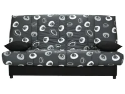 Canapé Convertible Clic-clac En Tissu FARWEST Avec Coffre De Rangement - Imprimé SEVENTIES -Canapé Soldes Boutique canape 380041