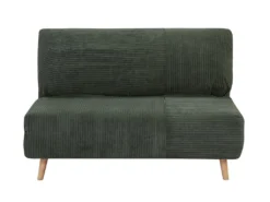 Canapé 2 Places Convertible En Velours Côtelé PALULA - Vert Foncé -Canapé Soldes Boutique canape 380763
