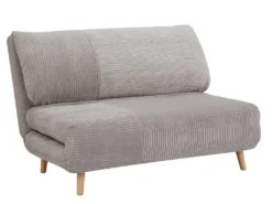 Canapé 2 Places Convertible En Velours Côtelé PALULA - Gris Clair -Canapé Soldes Boutique canape 380783