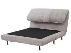 Canapé 2 Places Convertible En Velours Côtelé PALULA - Gris Clair -Canapé Soldes Boutique canape 380785