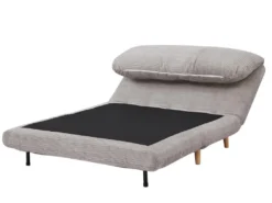 Canapé 2 Places Convertible En Velours Côtelé PALULA - Gris Clair -Canapé Soldes Boutique canape 380787