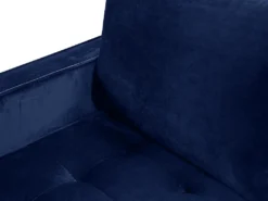 Canapé D'angle Réversible En Velours FLEUET - Bleu Foncé -Canapé Soldes Boutique canape 383257