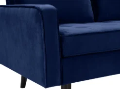 Canapé D'angle Réversible En Velours FLEUET - Bleu Foncé -Canapé Soldes Boutique canape 383271