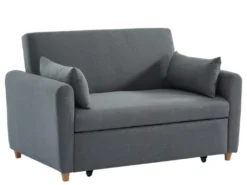 Canapé 2 Places Convertible En Tissu AYLA - Gris -Canapé Soldes Boutique canape 389325