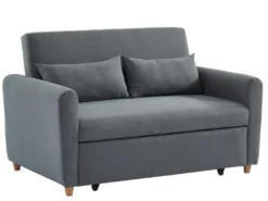 Canapé 2 Places Convertible En Tissu AYLA - Gris -Canapé Soldes Boutique canape 389327