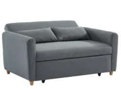 Canapé 2 Places Convertible En Tissu AYLA - Gris -Canapé Soldes Boutique canape 389331