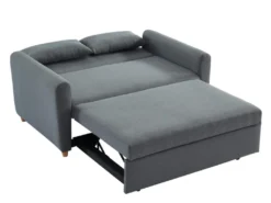 Canapé 2 Places Convertible En Tissu AYLA - Gris -Canapé Soldes Boutique canape 389337