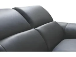 Canapé 2 Places Relax électrique En Cuir FRANSKA - Anthracite -Canapé Soldes Boutique canape 389873