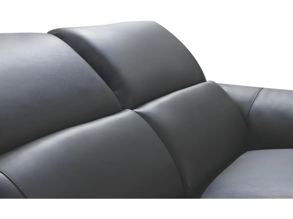 Canapé 3 Places Relax électrique En Cuir FRANSKA - Anthracite 5 Canapé 3 Places Relax électrique En Cuir FRANSKA - Anthracite – Image 5