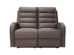 Canapé 2 Places Relax En Tissu GIORGIA - Marron -Canapé Soldes Boutique canape 391847