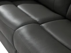 Canapé 3 Places Relax électrique En Cuir Avec Tablette KENNETH - Taupe -Canapé Soldes Boutique canape 392957