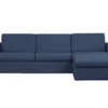 Canapé D'angle Convertible Express Et Réversible FLAVIEN En Tissu - Bleu