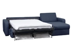 Canapé D'angle Convertible Express Et Réversible FLAVIEN En Tissu - Bleu -Canapé Soldes Boutique canape 393851