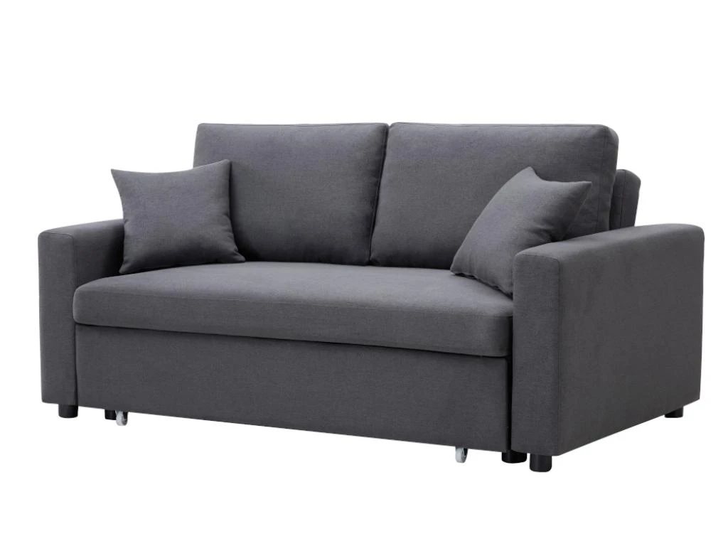 Canapé 3 Places Convertible En Tissu INIZOR - Anthracite 4 Canapé 3 Places Convertible En Tissu INIZOR - Anthracite – Image 4