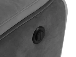 Canapé 2 Places Relax électrique En Velours METTI - Gris Et Bandes écru -Canapé Soldes Boutique canape 397515