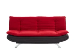 Canapé Convertible Clic-clac En Tissu DEMIDO III - Bicolore Rouge Et Anthracite -Canapé Soldes Boutique canape 399105