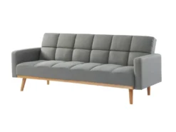 Canapé Convertible Clic-clac En Tissu GALATE - Gris Chiné -Canapé Soldes Boutique canape 399145